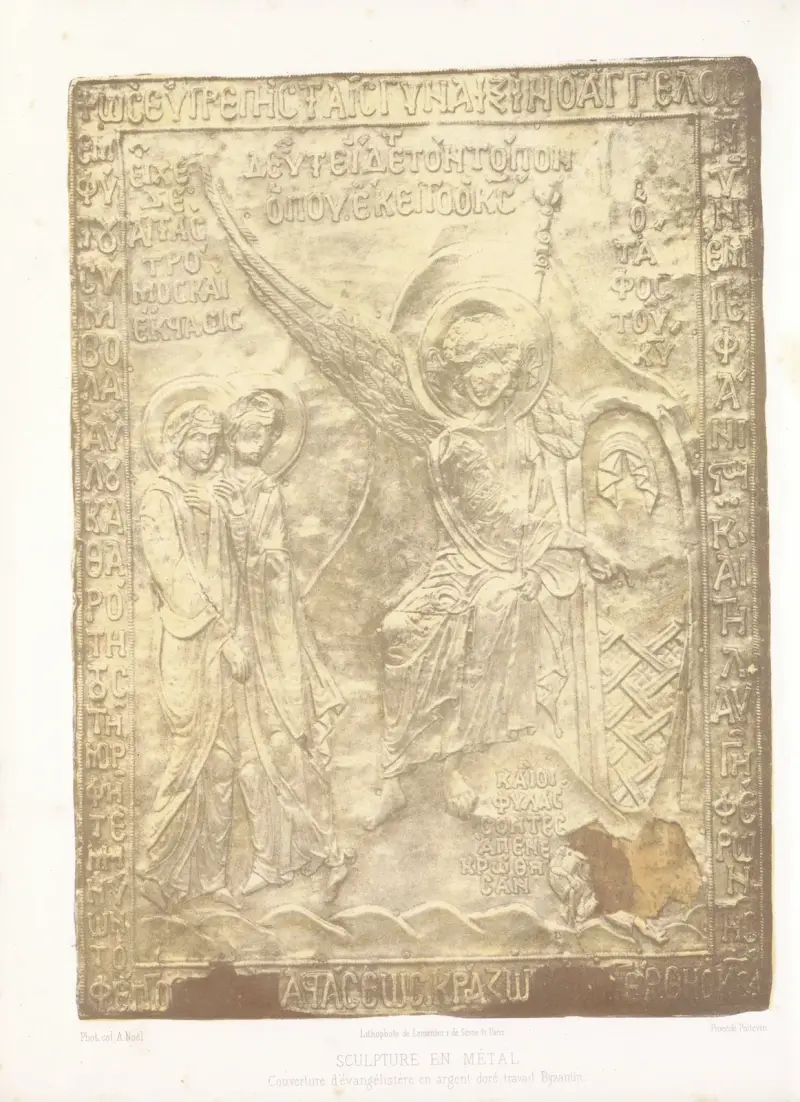 Omslag till evangelistbok i förgylld silver, bysantinskt arbete av Joseph Rose Lemercier