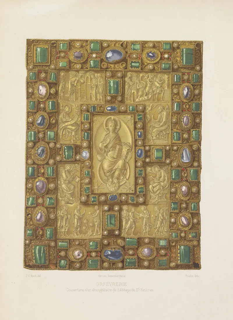 Einband eines Evangeliums aus der Abtei St. Emmeram von Joseph Rose Lemercier