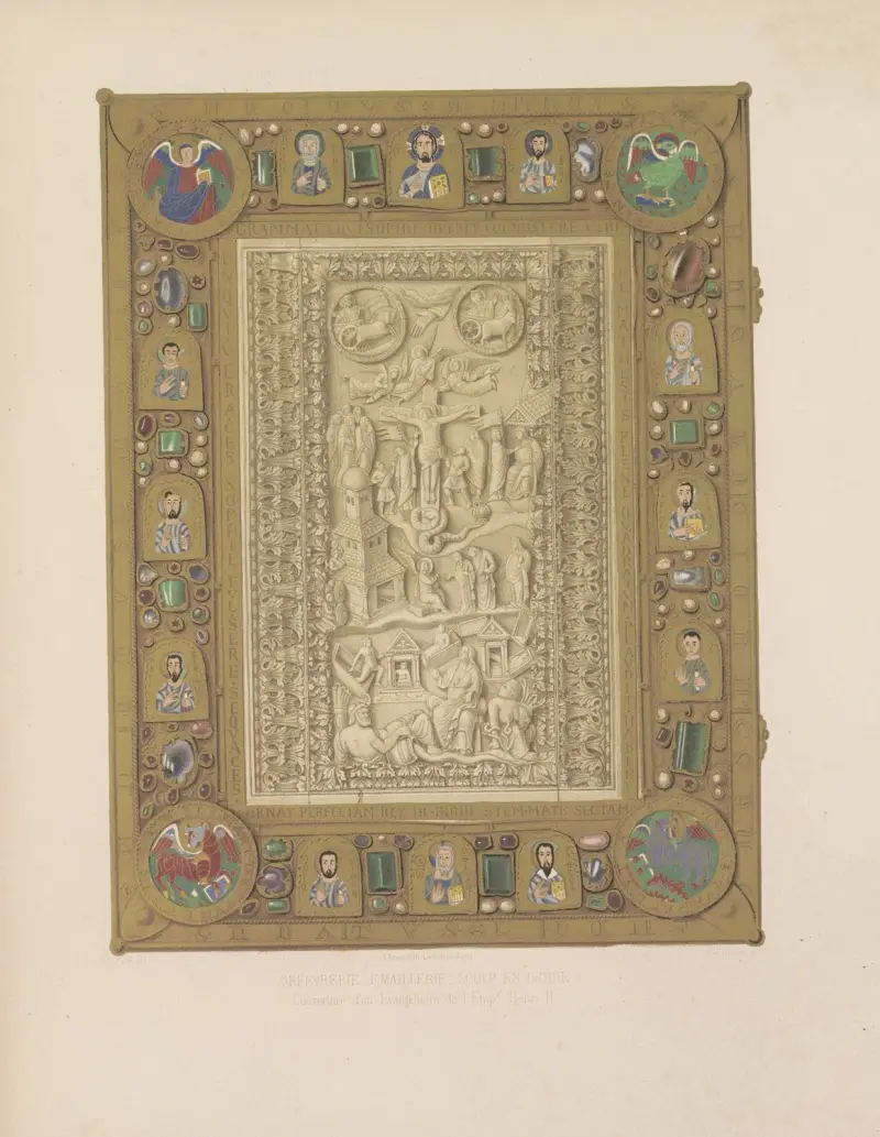 Omslag till ett evangelarium från kejsar Henrik II av Joseph Rose Lemercier