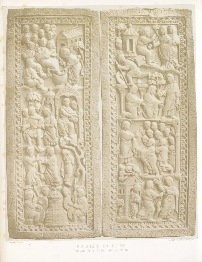 Diptyk från Milanos katedral av Joseph Rose Lemercier