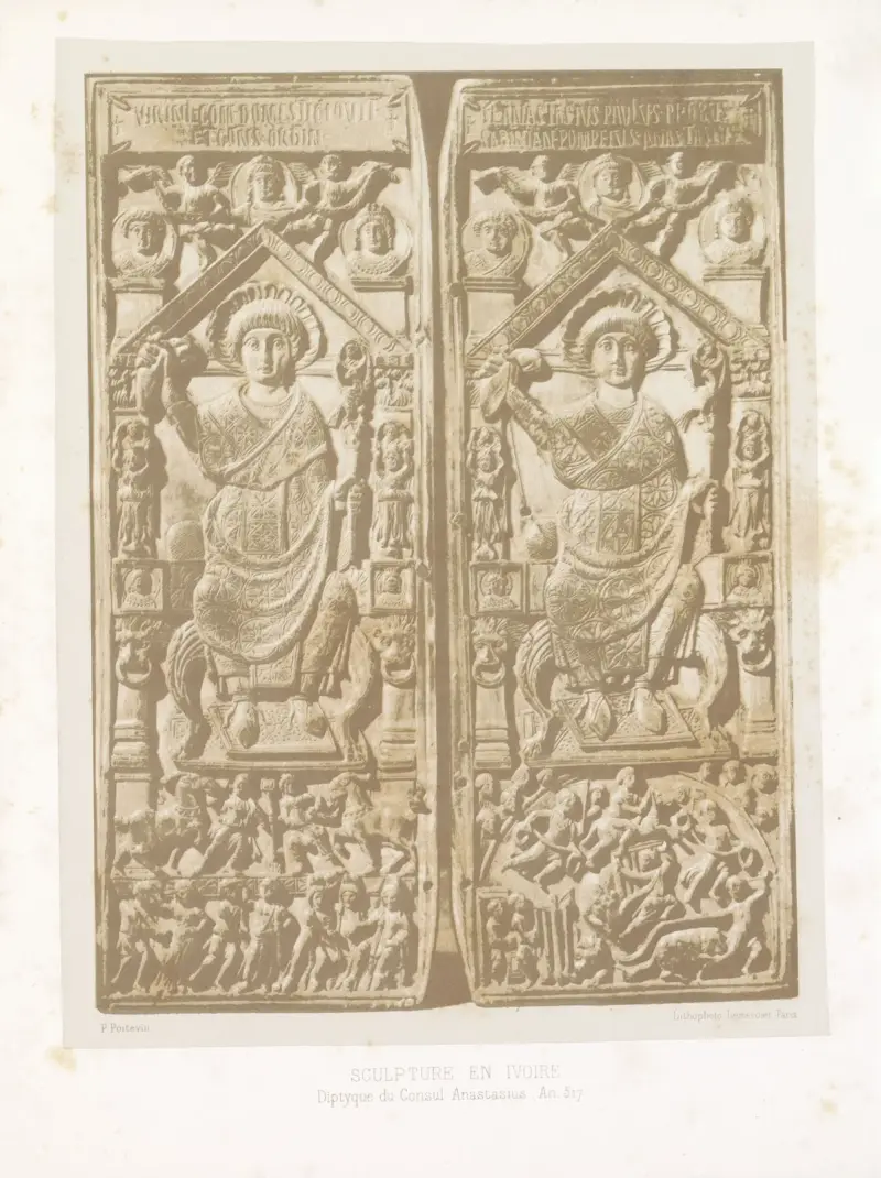 Konsul Anastasius diptyk. År 517 av Joseph Rose Lemercier