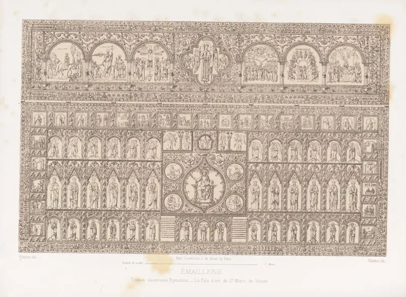 Bizantyjskie emalie cloisonné, Pala d'oro z bazyliki San Marco w Wenecji, Joseph Rose Lemercier