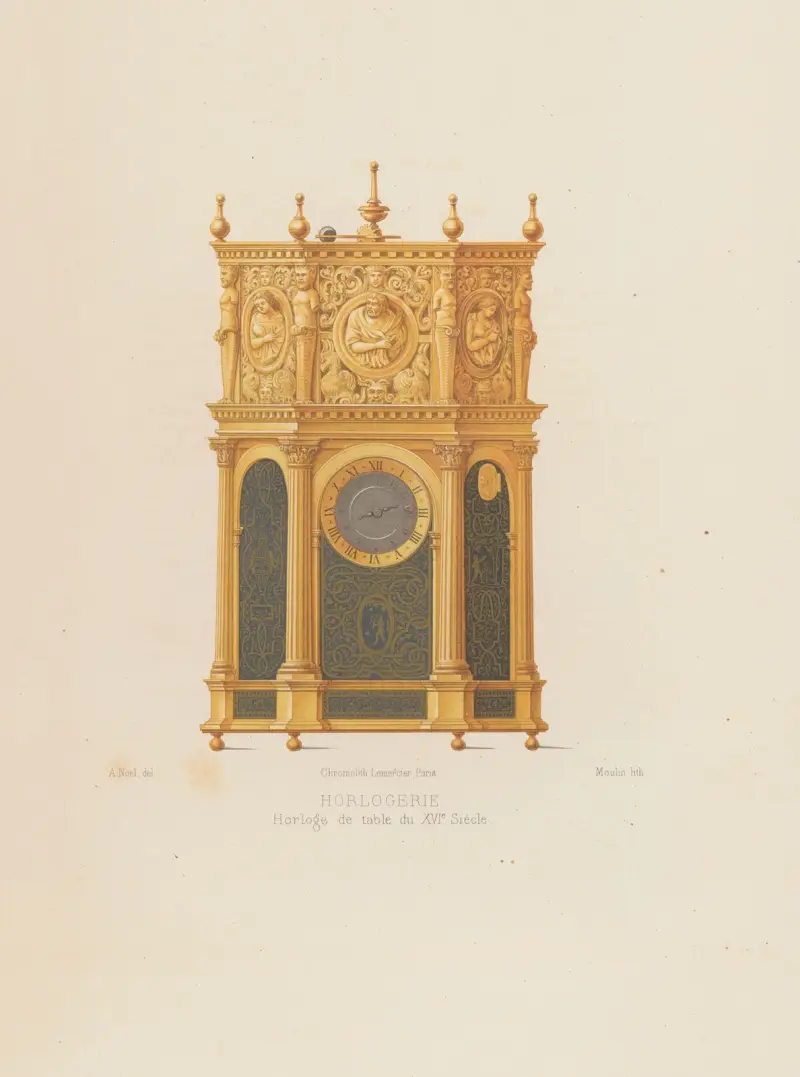 Horloge de table du XVIe siècle av Joseph Rose Lemercier