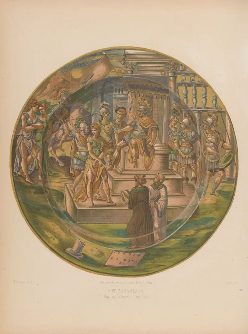 Majolica Italienne, un plat av Joseph Rose Lemercier