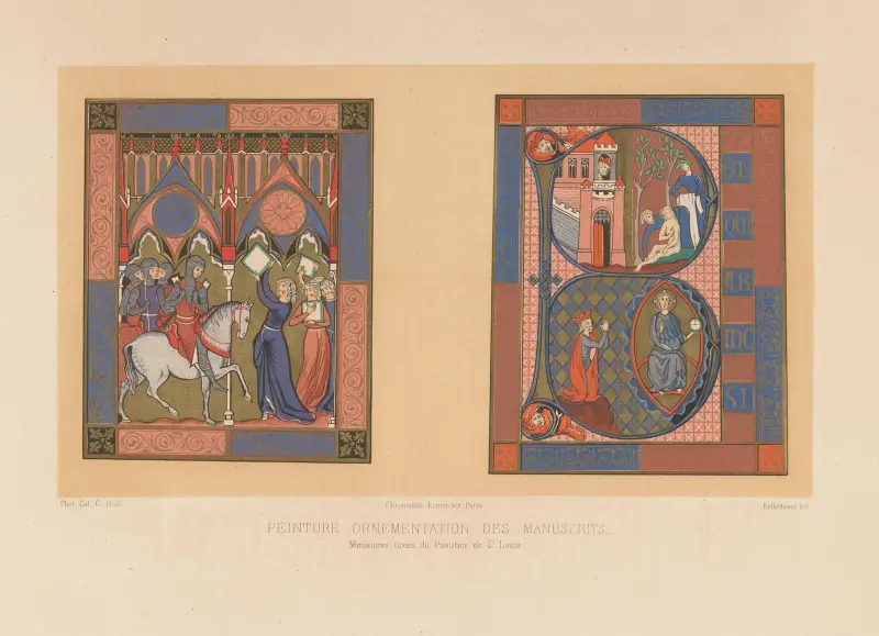 Miniatyrer ur St. Louis psaltare av Joseph Rose Lemercier