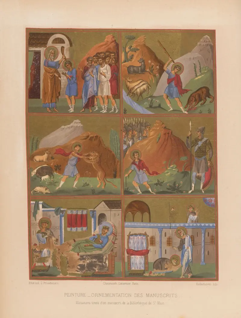 Miniatures tirées d’un manuscrit de la Bibliothèque de St. Marc., 1859 – nr 1 av Joseph Rose Lemercier