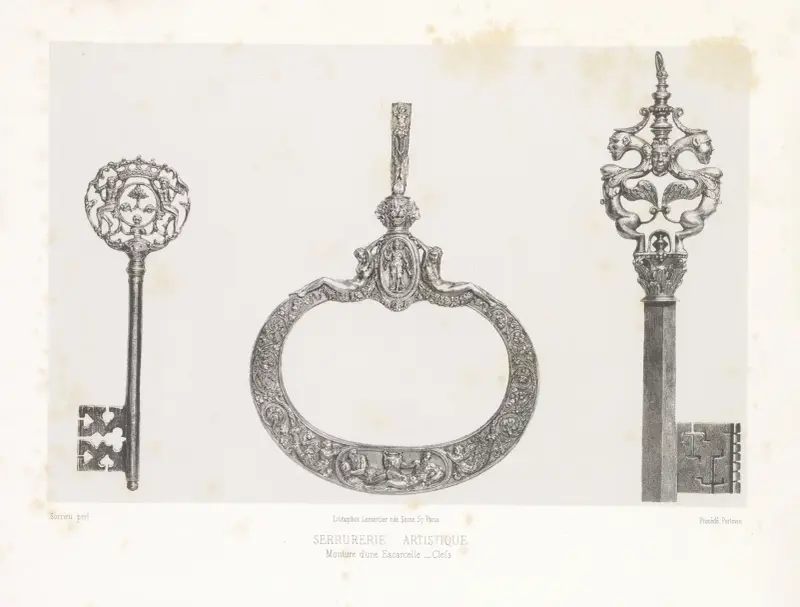 Monture d’une Escarcelle – clefs av Joseph Rose Lemercier
