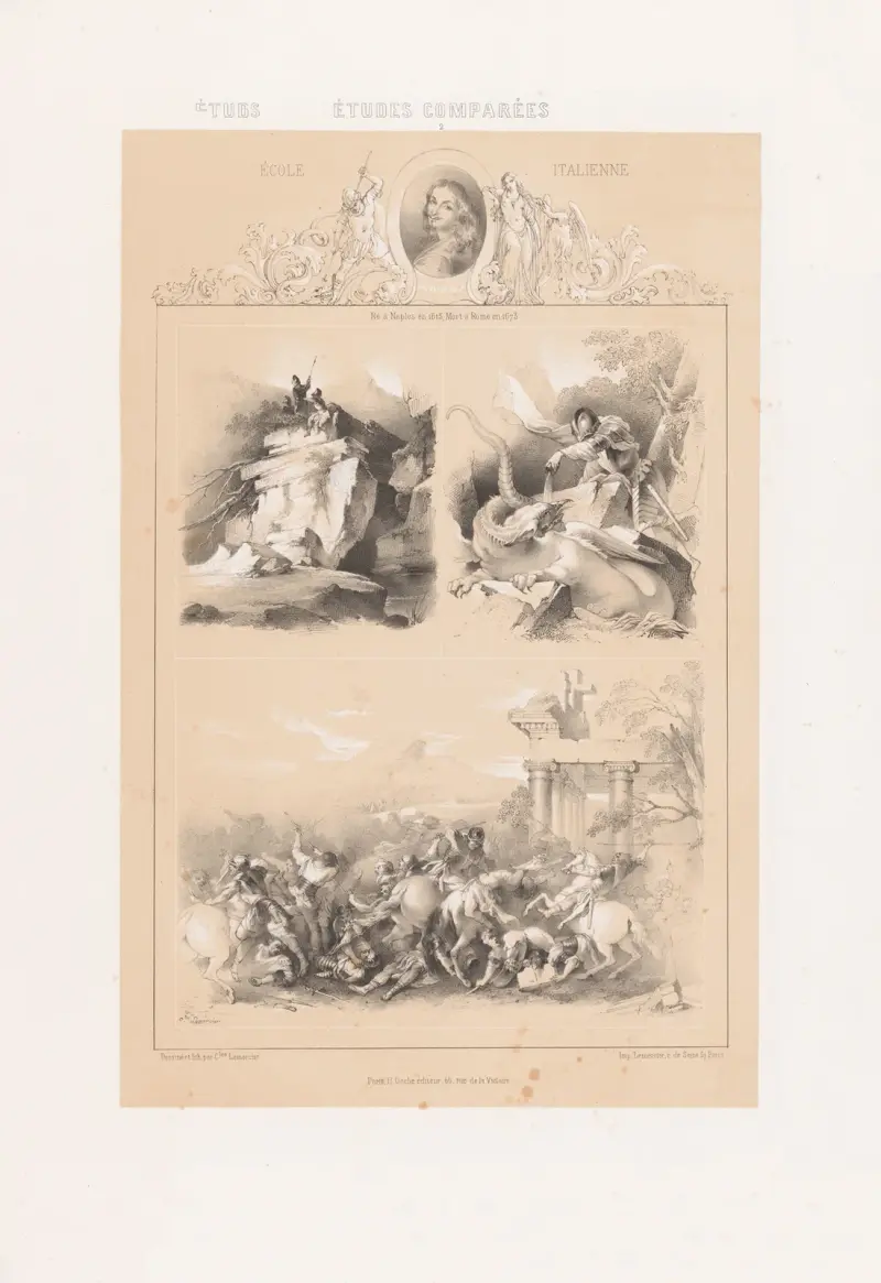 Salvator Rosa – École Italienne av Joseph Rose Lemercier