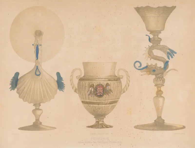 Olika vaser från Ventiennes fabriker av Joseph Rose Lemercier