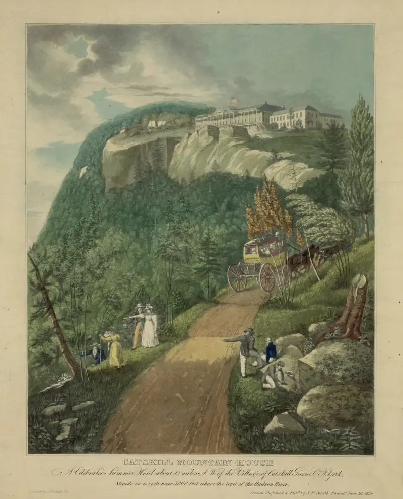 Catskill Mountain-House–A celebrated summer hotel about 12 miles S.W. of the village of Catskill Greene Co., N. York av John Rubens Smith