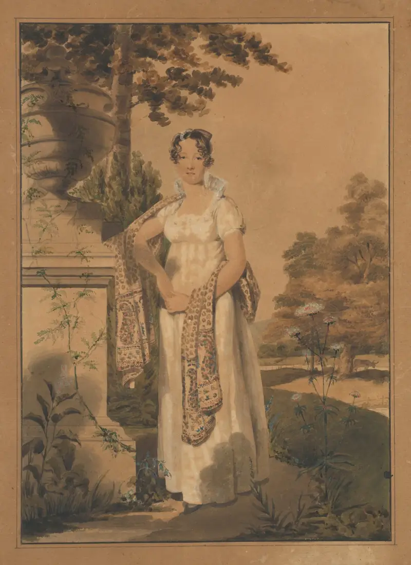 Eliza Pepperell Sanger Smith, hustru till John Rubens Smith av John Rubens Smith