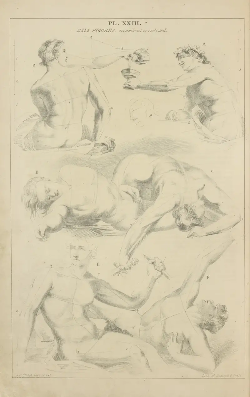 Male figures – recumbent or reclined av John Rubens Smith