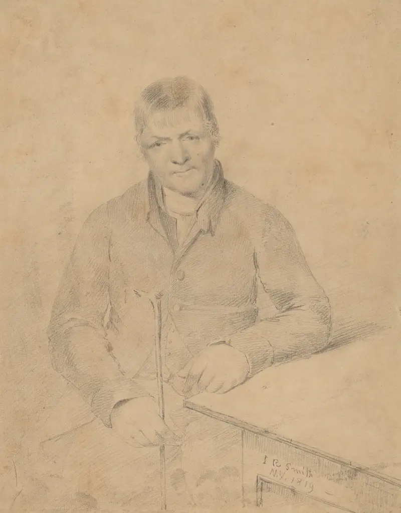 Man Seated at a Table av John Rubens Smith