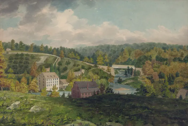 Mlýn na Brandywine, Delaware, John Rubens Smith