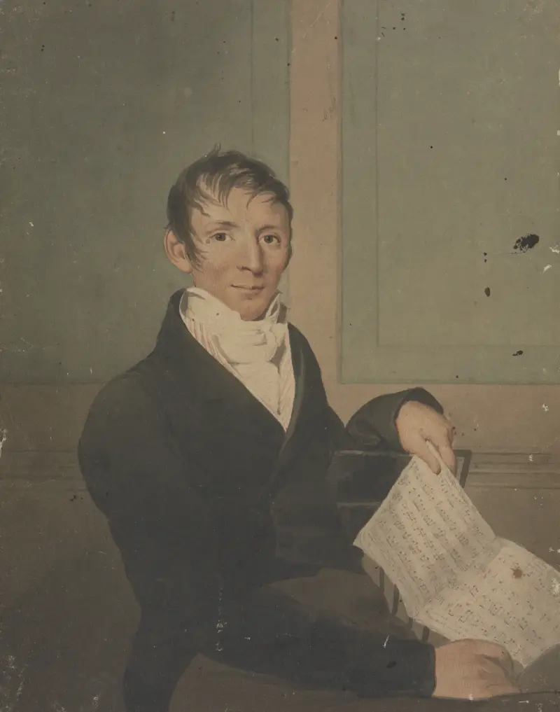 Mr. Graupner – sittande med noter av John Rubens Smith