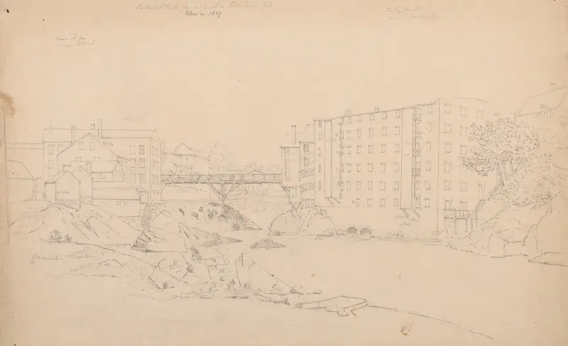 Pawtucket Falls four miles above Providence, R.I. av John Rubens Smith