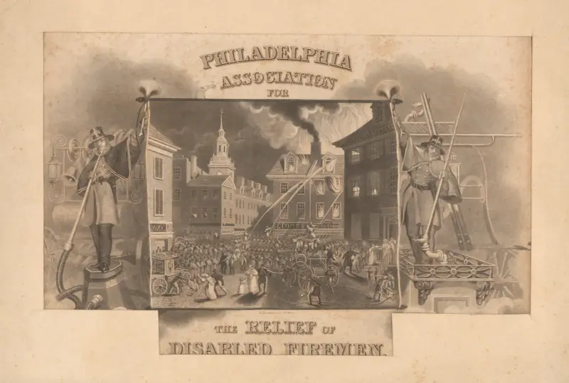 Philadelphia Association for the Relief of Disabled Firemen, 1830 – nr 1 av John Rubens Smith