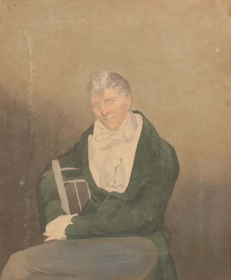 Porträtt av en sittande man av John Rubens Smith