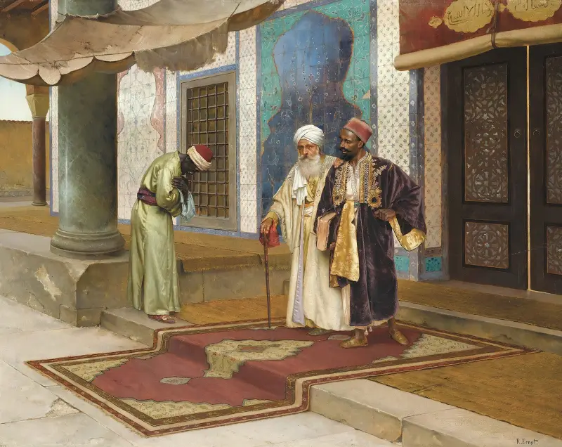 Opuszczanie meczetu, Rudolf Ernst