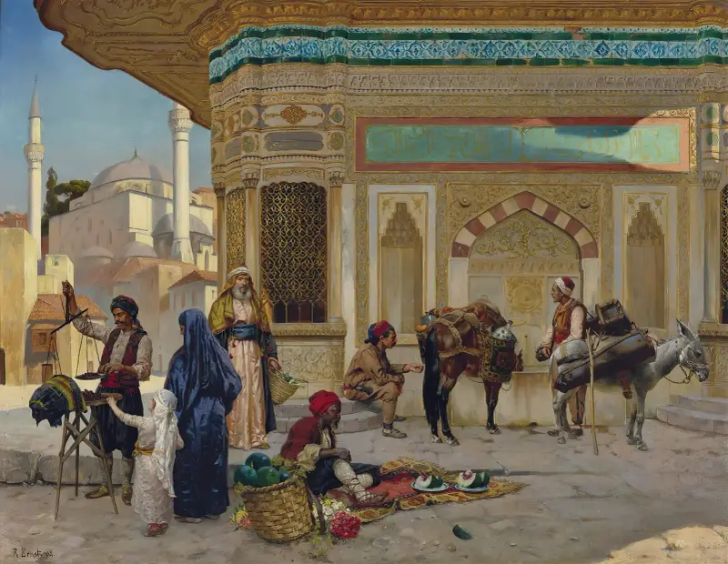 The Fountain Of Ahmed III, Istanbul av Rudolf Ernst