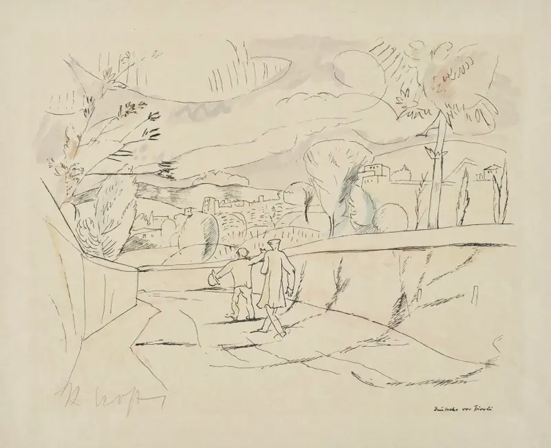 Deutsche vor Tivoli av Rudolf Grossmann