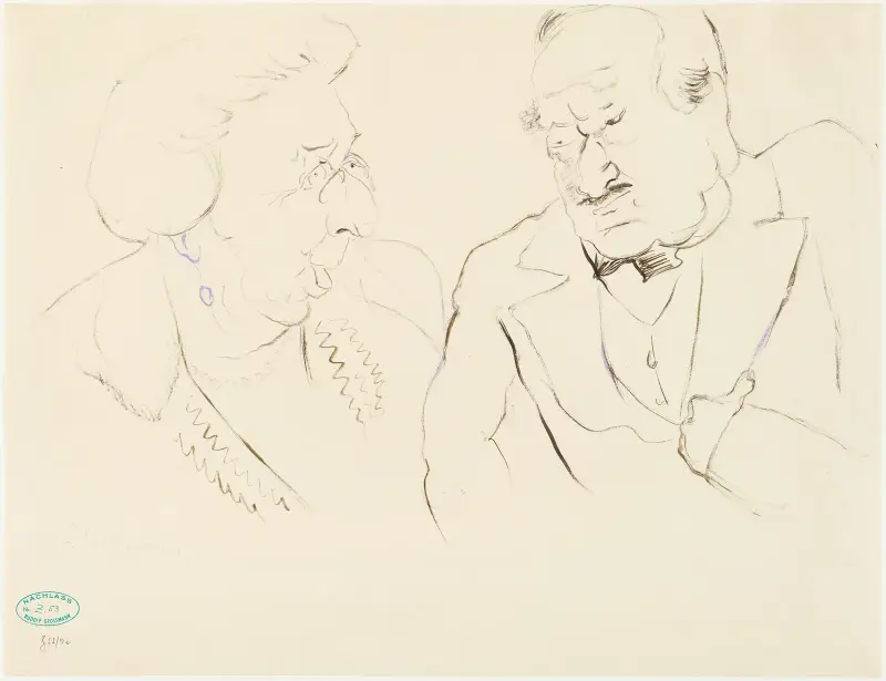 Hermine Feist-Wollheim and Marczell von Nêmes av Rudolf Grossmann