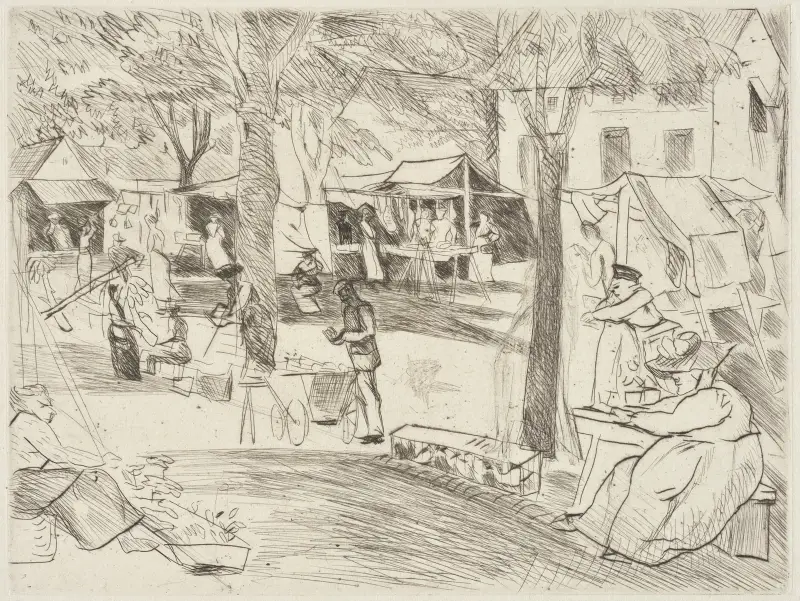 Jahrmarkt av Rudolf Grossmann