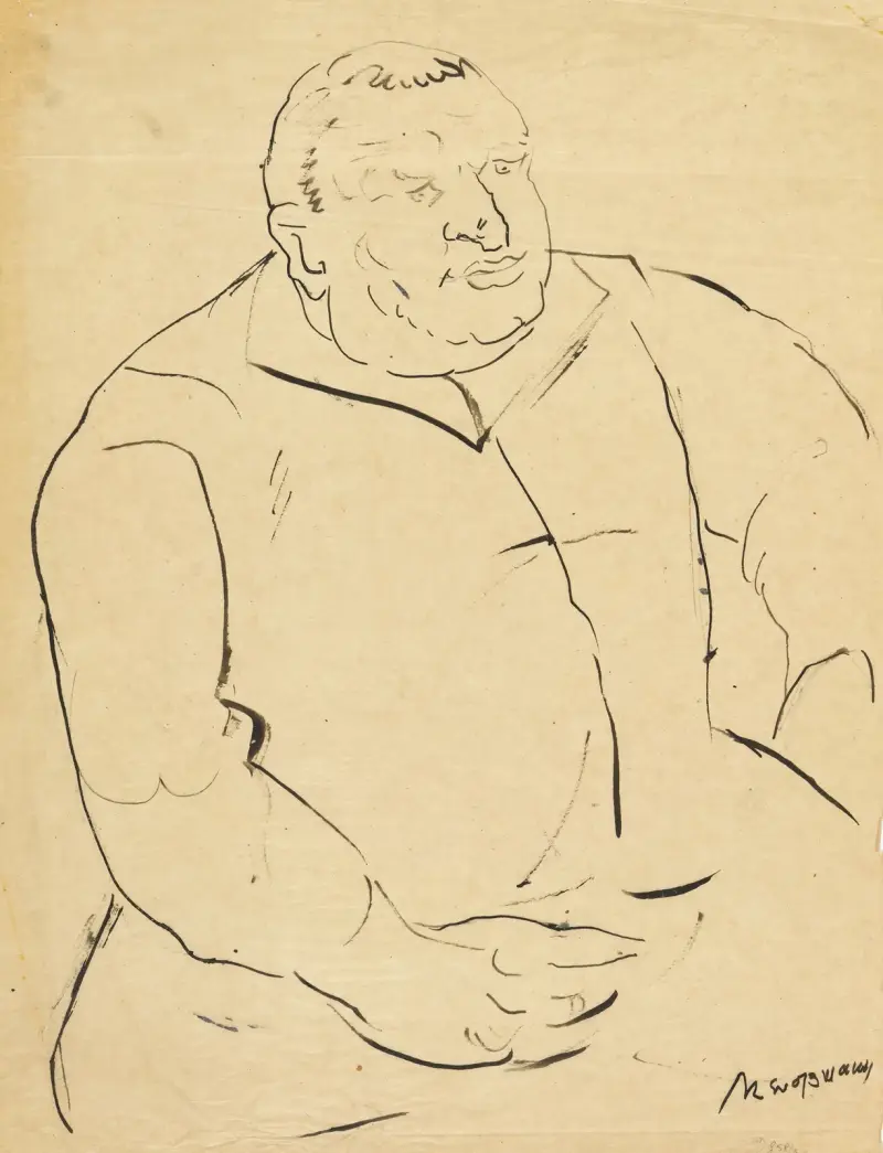 Sittande man av Rudolf Grossmann