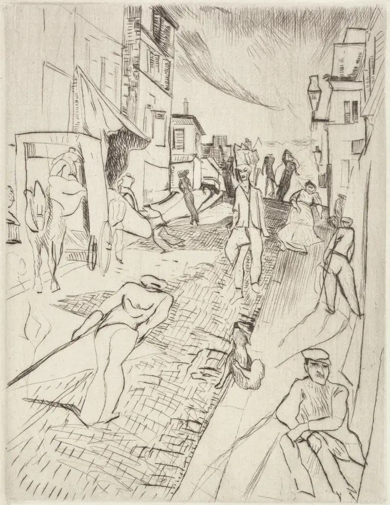 Gata i Montmartre av Rudolf Grossmann