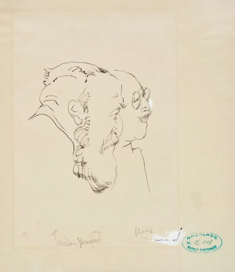 Tristan Bernhard , Alfred Kerr av Rudolf Grossmann