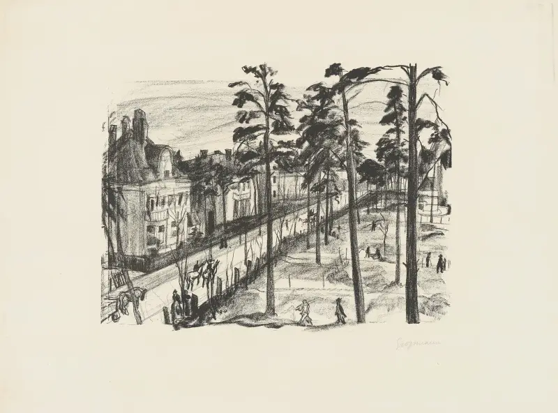 Villagatan i Grunewald (utanför Berlin) av Rudolf Grossmann