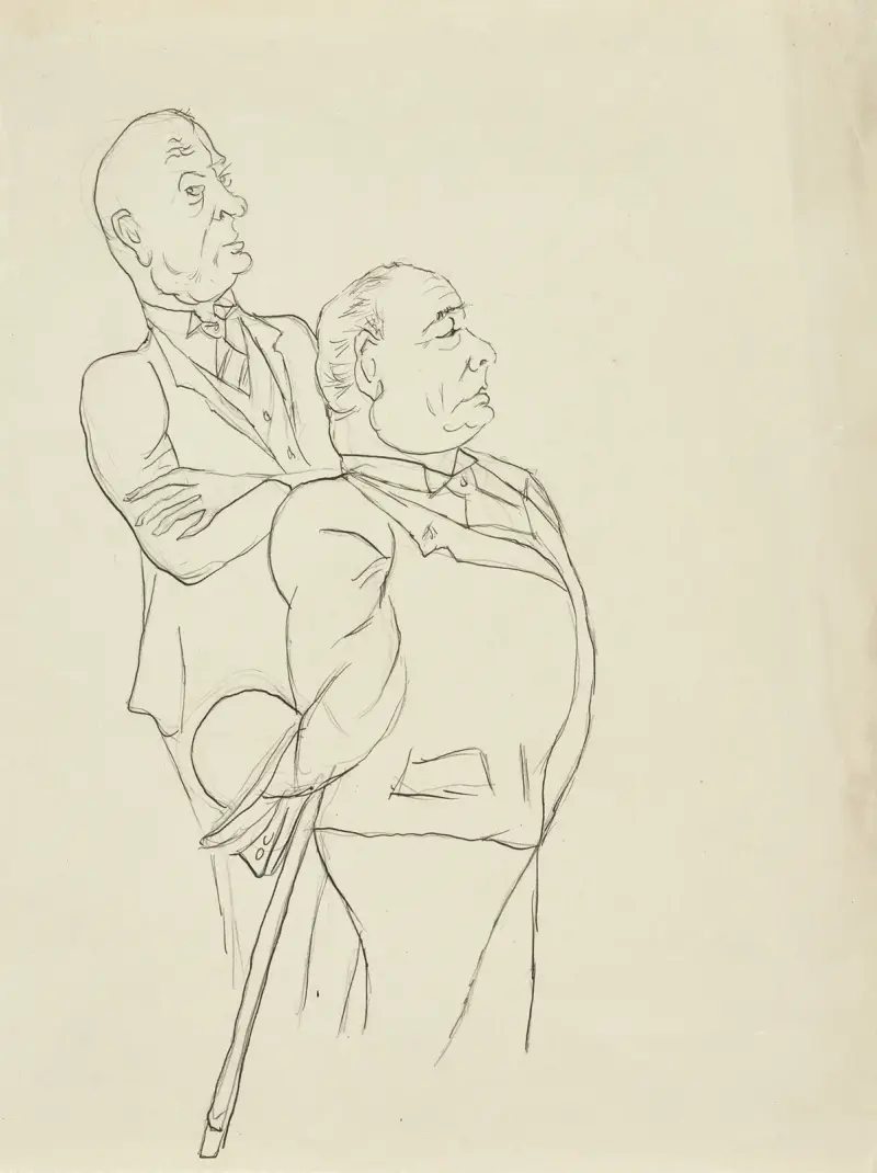 Zwei stehende Männer von Rudolf Grossmann