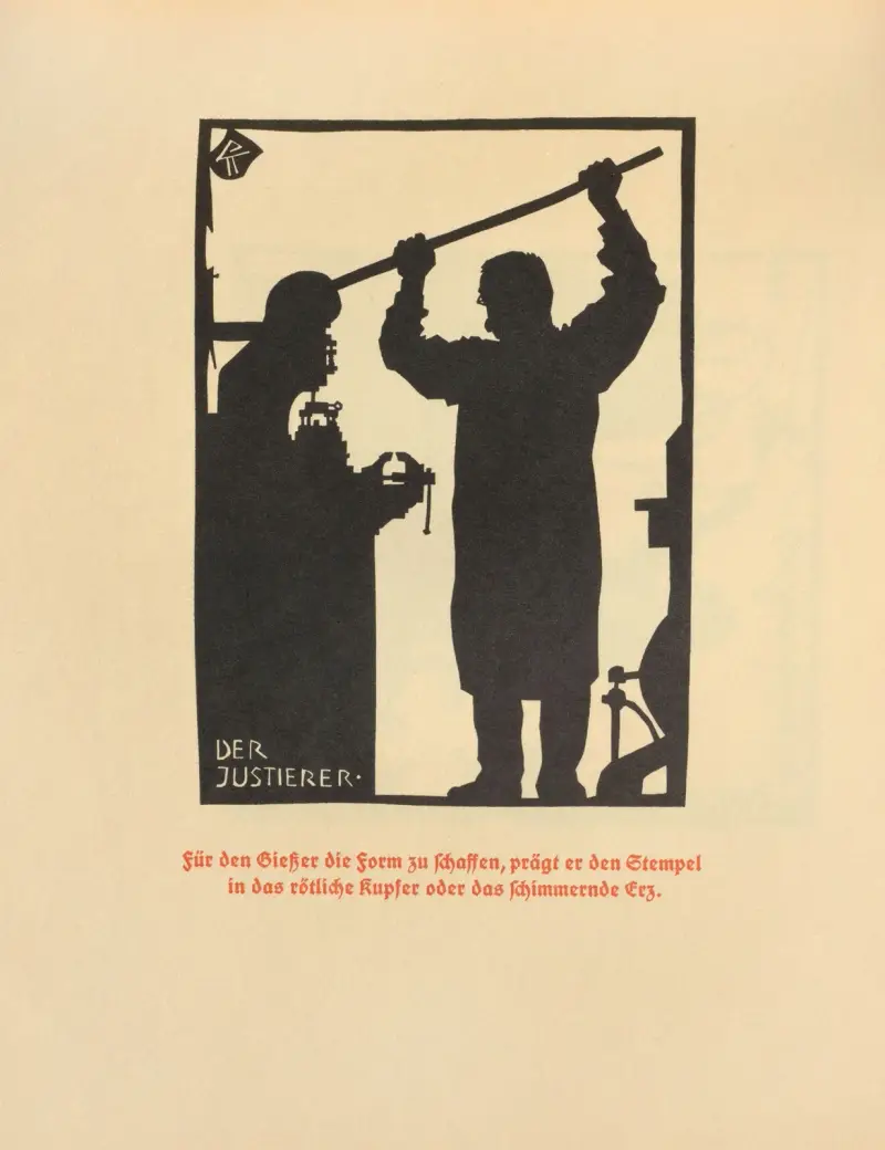 Die Schriftgiesserei im Schattenbild Pl.07 av Rudolf Koch