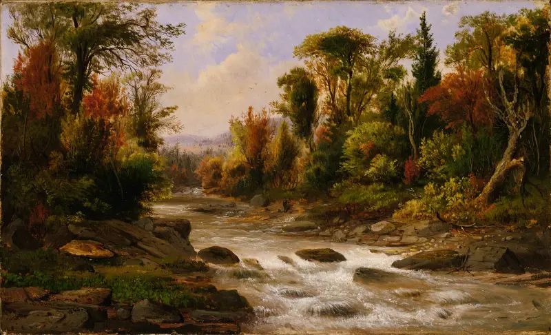 On the St. Annes, East Canada, 1863 av Robert S. Duncanson