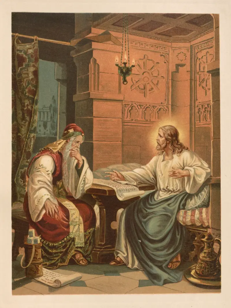 Christus im Gespräch mit Nikodemus von Jan Ladislaw Sýkora