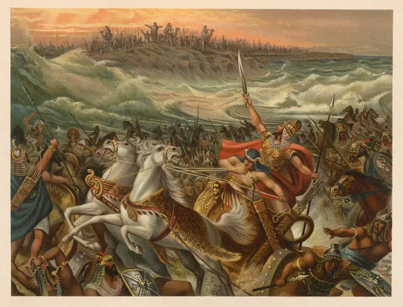 Israels folks befrielse ur Röda havet av Jan Ladislaw Sýkora