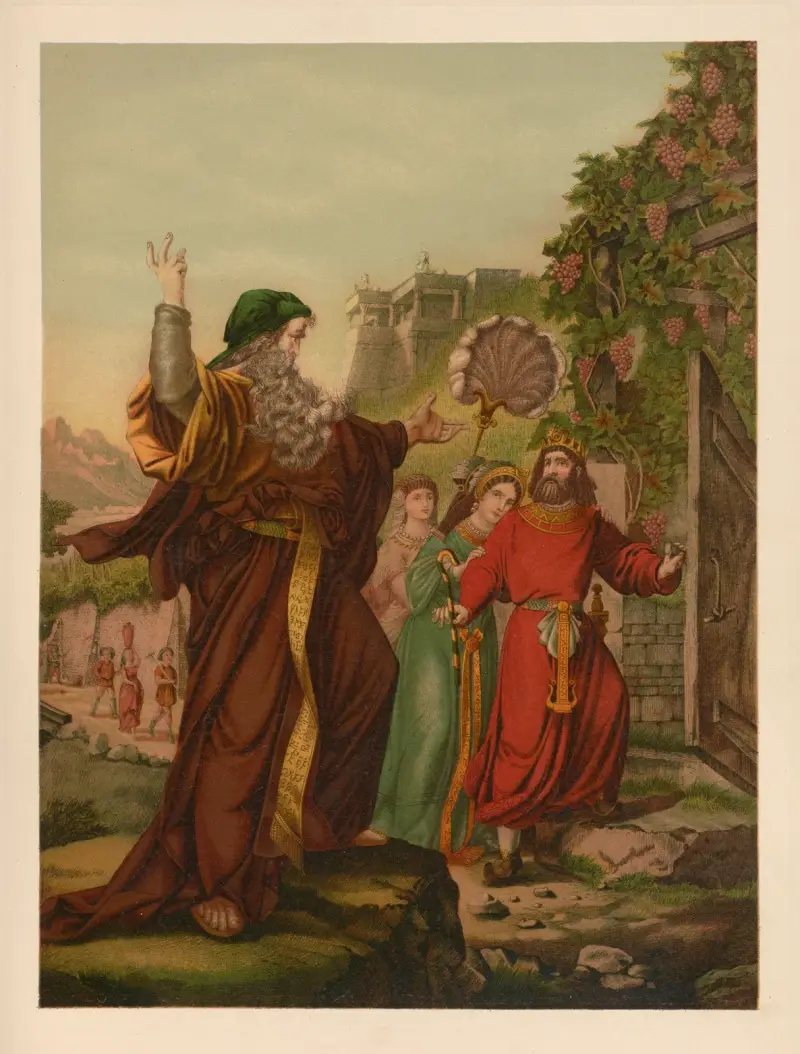 Elijah’s sermon to Ahab and Jezebel av Jan Ladislaw Sýkora