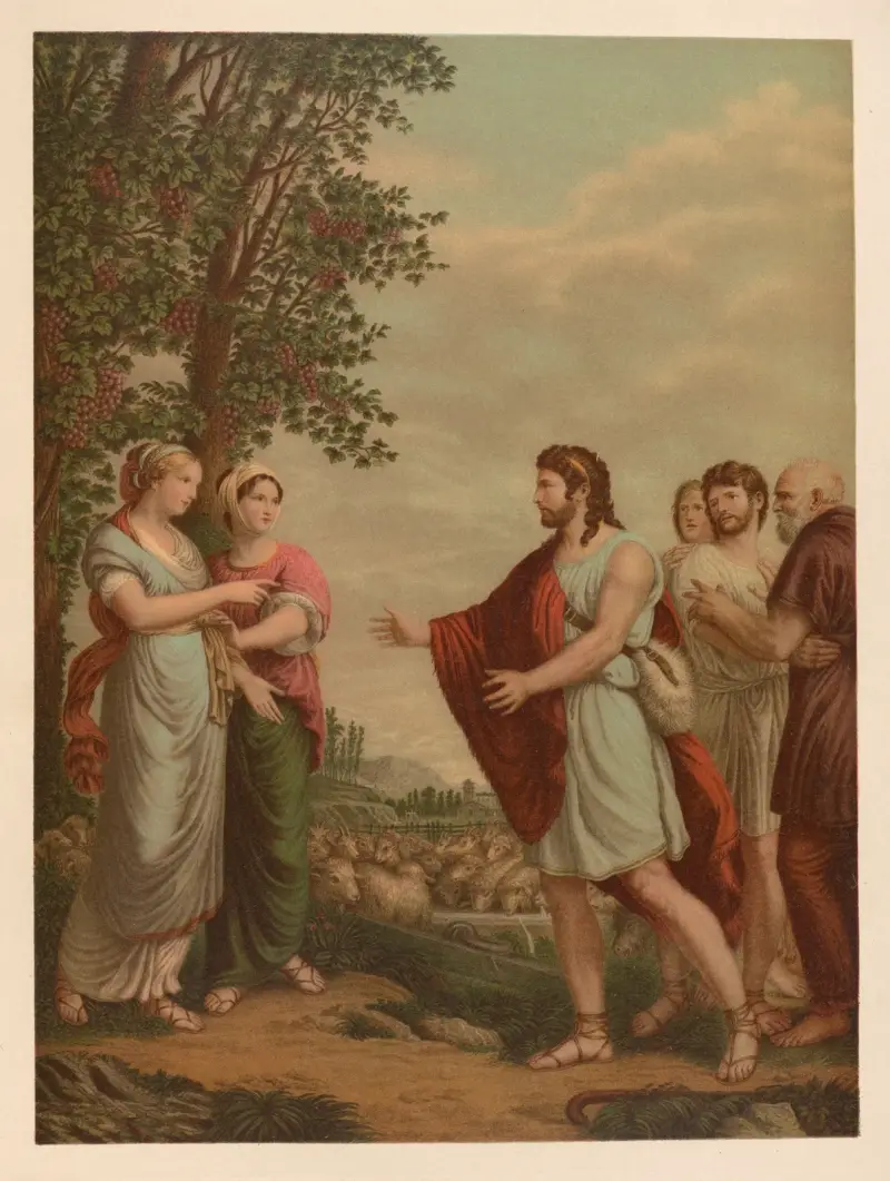 Jakob med Lea och Rakel av Jan Ladislaw Sýkora