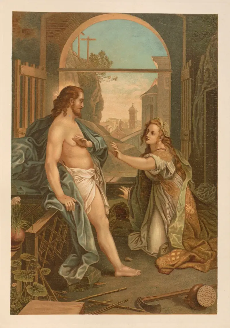 Jesus uppenbarar sig för Maria Magdalena av Jan Ladislaw Sýkora