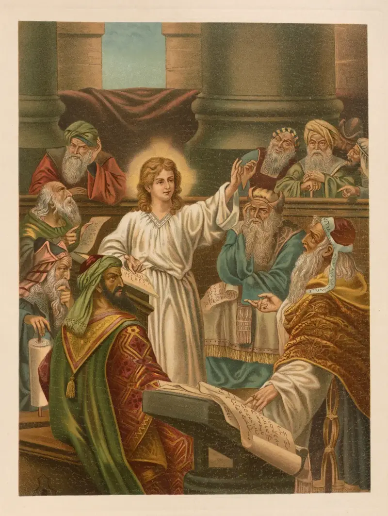 Jesus lehrt im Tempel von Jan Ladislaw Sýkora