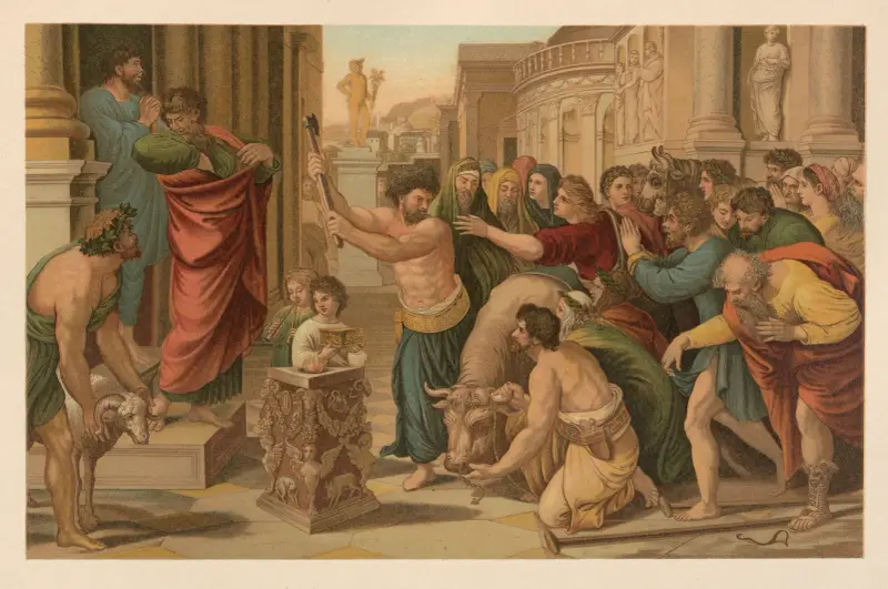 Paulus och Barnabas i Lystra av Jan Ladislaw Sýkora
