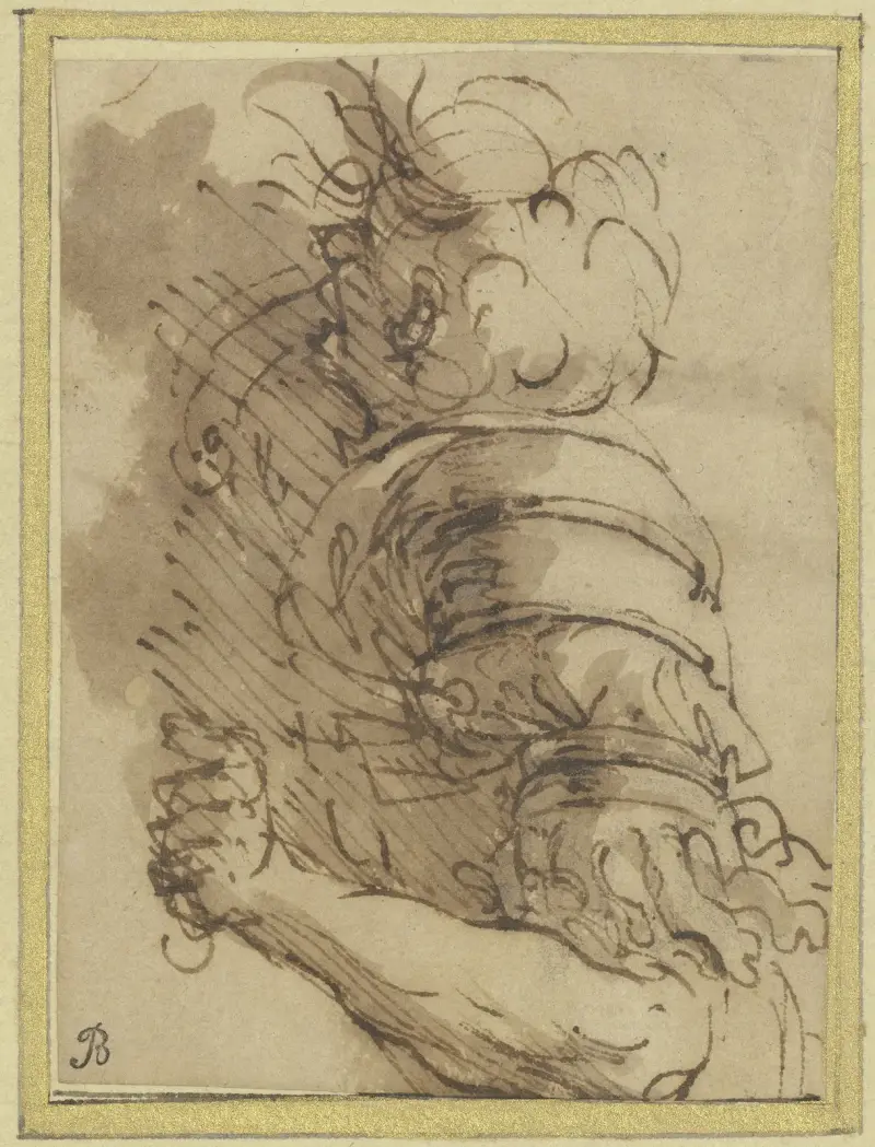 Ein gefallener Soldat von Salvator Rosa