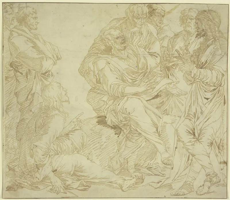 Diskutierende Philosophen von Salvator Rosa