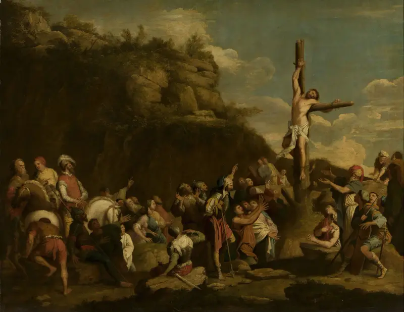 Crucifixion of Polyclitus av Salvator Rosa