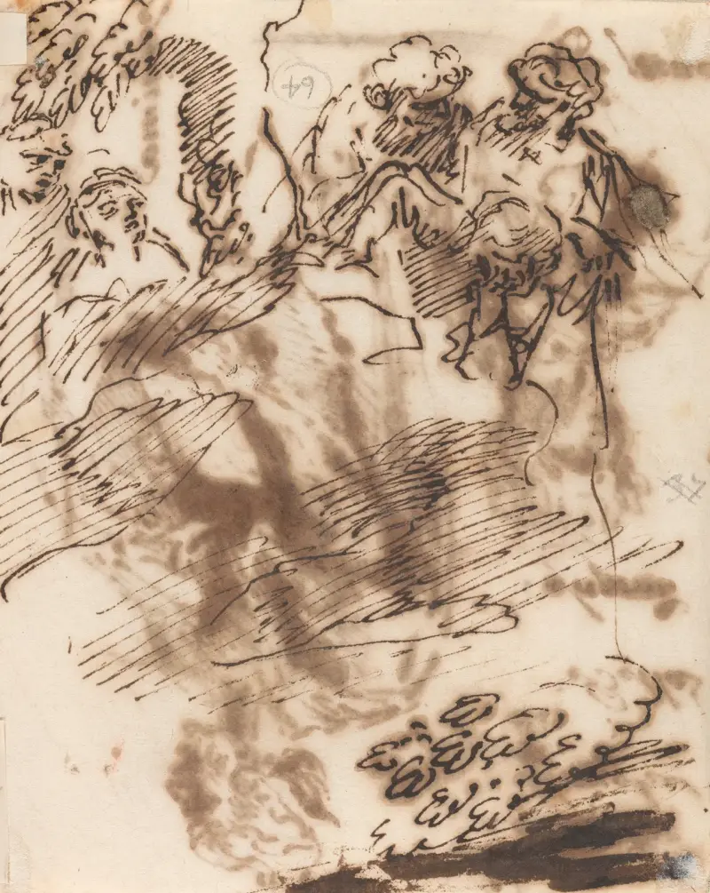Zeichnungen klassischer Figuren – Nr. 2 von Salvator Rosa