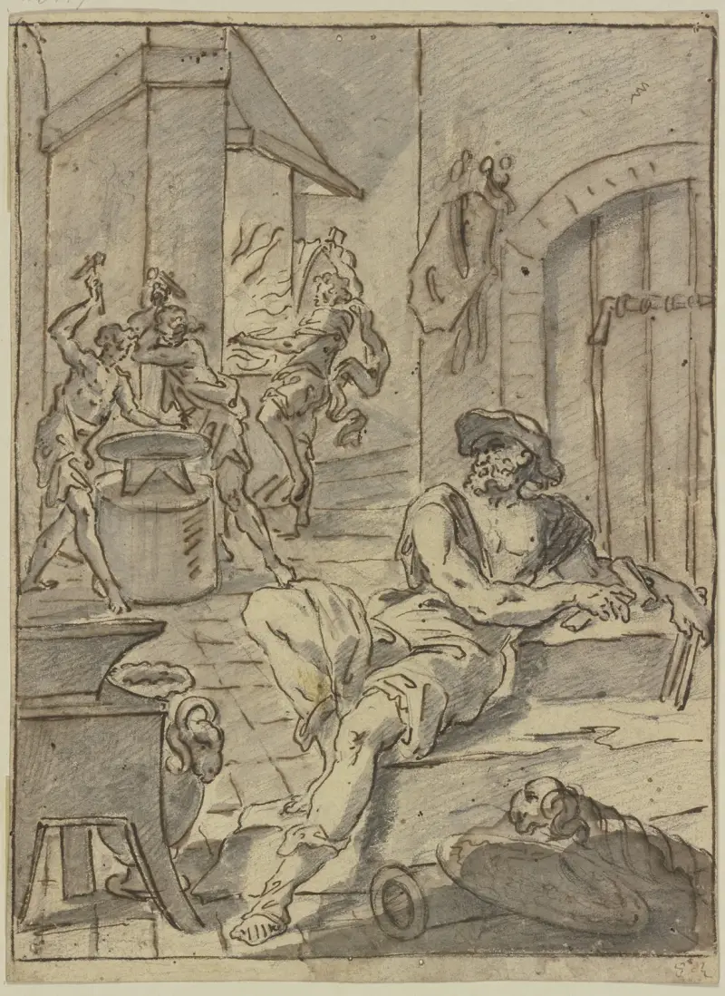 In Vulkans Schmiede von Salvator Rosa