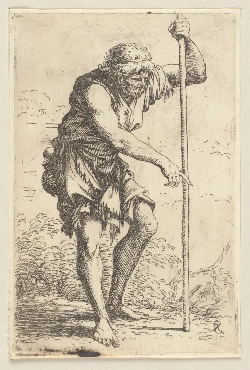 Sedlák s holí, Salvator Rosa