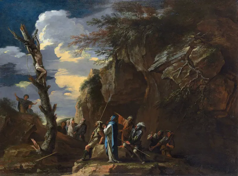 Die Kreuzigung des Polykrates von Salvator Rosa