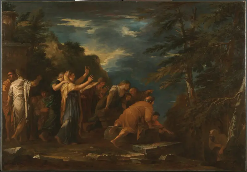 Pitagoras wychodzący z zaświatów, Salvator Rosa