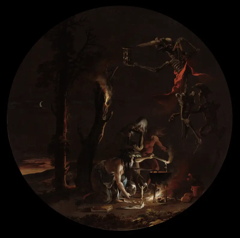 Scenes of Witchcraft, Evening av Salvator Rosa